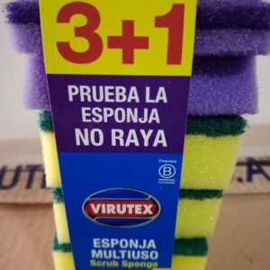 Esponja virutex paquete de 4 unidades